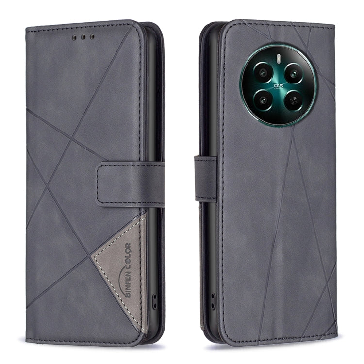 Magnetic Buckle Rhombus Texture Leather Phone Case, For Realme 14X 5G, For Realme C75 4G, For Realme Note 60 / C61, For Realme 13 Pro 5G / 13 Pro+ 5G, For Realme GT 6 / GT 6T, For Realme C61 / C63, For Realme 12+ 5G, For Realme 11 4G