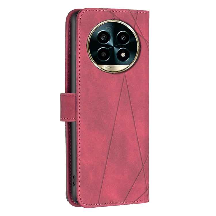 Magnetic Buckle Rhombus Texture Leather Phone Case