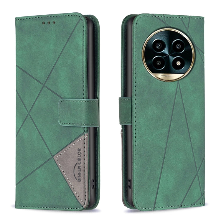Magnetic Buckle Rhombus Texture Leather Phone Case, For Realme 14X 5G, For Realme C75 4G, For Realme Note 60 / C61, For Realme 13 Pro 5G / 13 Pro+ 5G, For Realme GT 6 / GT 6T, For Realme C61 / C63, For Realme 12+ 5G, For Realme 11 4G