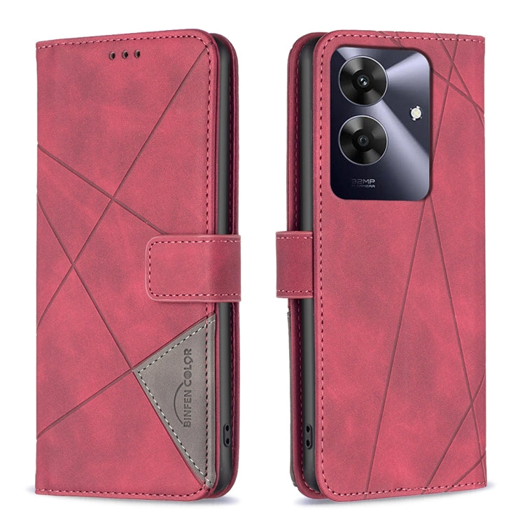 Magnetic Buckle Rhombus Texture Leather Phone Case, For Realme 14 Pro, For Realme 14X 5G, For Realme C75 4G, For Realme Note 60 / C61, For Realme 13 Pro 5G / 13 Pro+ 5G, For Realme GT 6 / GT 6T, For Realme C61 / C63, For Realme 12+ 5G