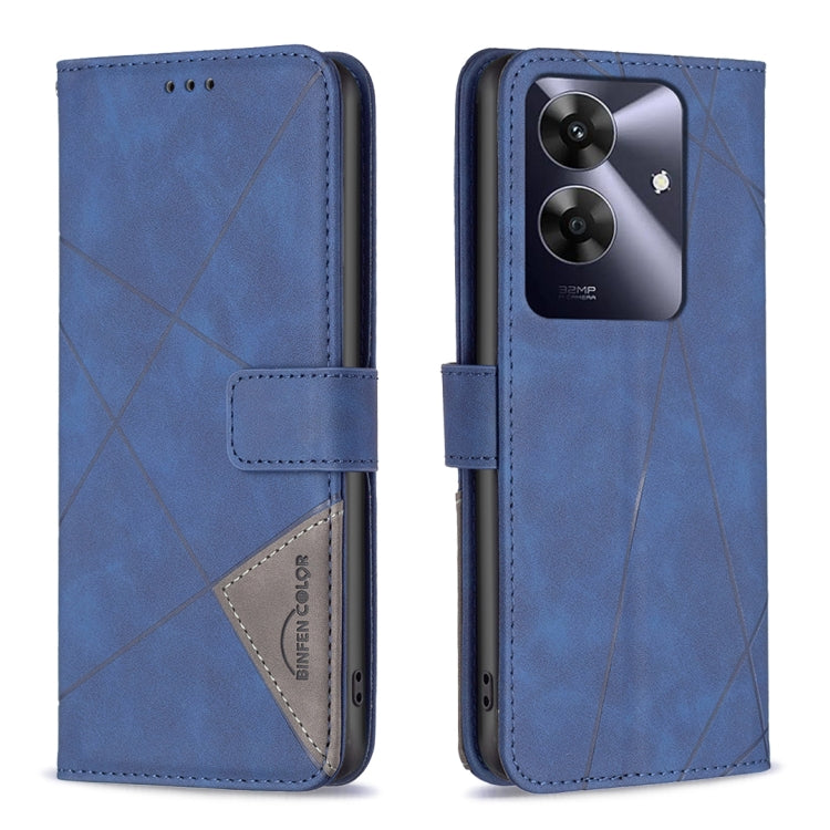 Magnetic Buckle Rhombus Texture Leather Phone Case, For Realme 14X 5G, For Realme C75 4G, For Realme Note 60 / C61, For Realme 13 Pro 5G / 13 Pro+ 5G, For Realme GT 6 / GT 6T, For Realme C61 / C63, For Realme 12+ 5G, For Realme 11 4G