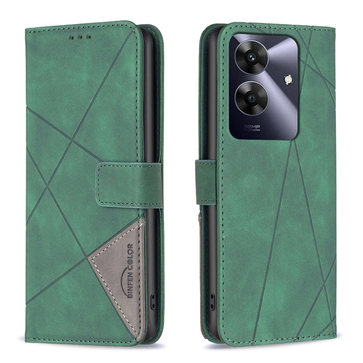 Magnetic Buckle Rhombus Texture Leather Phone Case, For Realme 14X 5G, For Realme C75 4G, For Realme Note 60 / C61, For Realme 13 Pro 5G / 13 Pro+ 5G, For Realme GT 6 / GT 6T, For Realme C61 / C63, For Realme 12+ 5G, For Realme 11 4G
