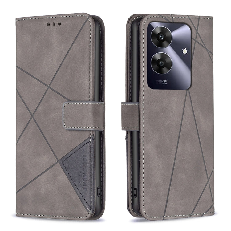 Magnetic Buckle Rhombus Texture Leather Phone Case, For Realme 14X 5G, For Realme C75 4G, For Realme Note 60 / C61, For Realme 13 Pro 5G / 13 Pro+ 5G, For Realme GT 6 / GT 6T, For Realme C61 / C63, For Realme 12+ 5G, For Realme 11 4G