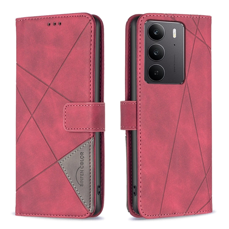 Magnetic Buckle Rhombus Texture Leather Phone Case, For Realme 14 Pro, For Realme 14X 5G, For Realme C75 4G, For Realme Note 60 / C61, For Realme 13 Pro 5G / 13 Pro+ 5G, For Realme GT 6 / GT 6T, For Realme C61 / C63, For Realme 12+ 5G