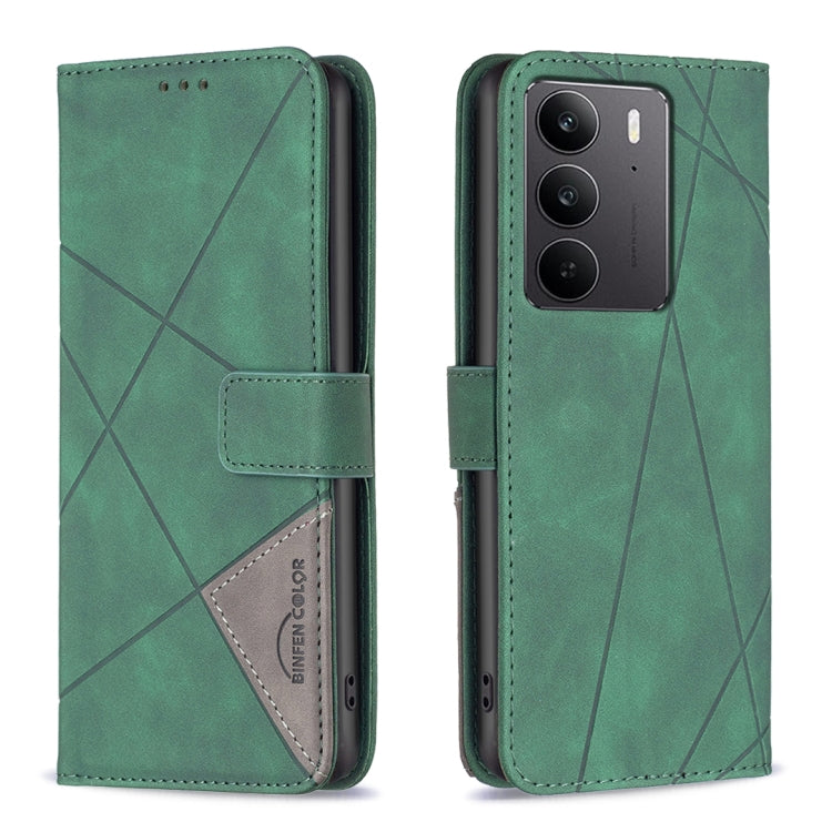 Magnetic Buckle Rhombus Texture Leather Phone Case, For Realme 14 Pro, For Realme 14X 5G, For Realme C75 4G, For Realme Note 60 / C61, For Realme 13 Pro 5G / 13 Pro+ 5G, For Realme GT 6 / GT 6T, For Realme C61 / C63, For Realme 12+ 5G