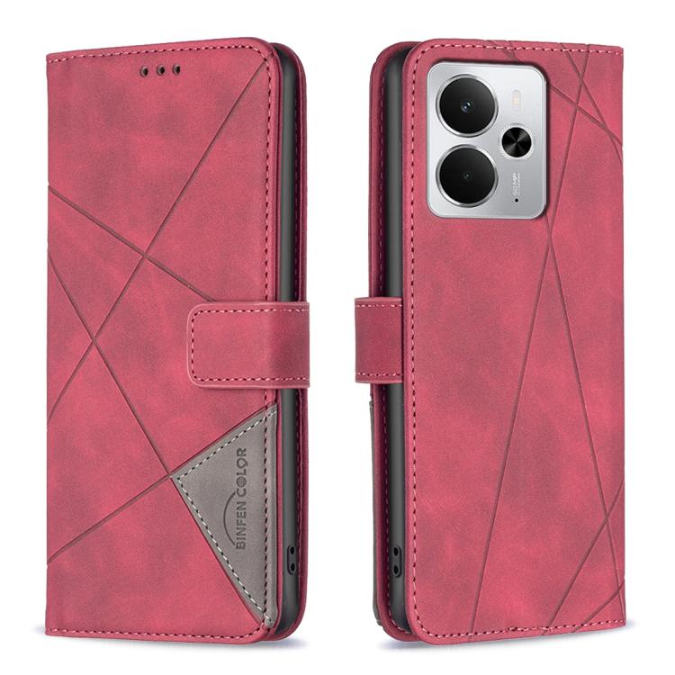 Magnetic Buckle Rhombus Texture Leather Phone Case, For Realme 16T 5G, For Realme 16 5G, For Realme 16 Pro+ 5G, For Realme 16 Pro 5G, For Realme 15 Pro 5G, For Realme 15 5G, For Realme 14 5G Global, For Realme P3 Pro