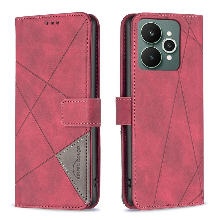 Magnetic Buckle Rhombus Texture Leather Phone Case, For Realme 16T 5G, For Realme 16 5G, For Realme 16 Pro+ 5G, For Realme 16 Pro 5G, For Realme 15 Pro 5G, For Realme 15 5G, For Realme 14 5G Global, For Realme P3 Pro