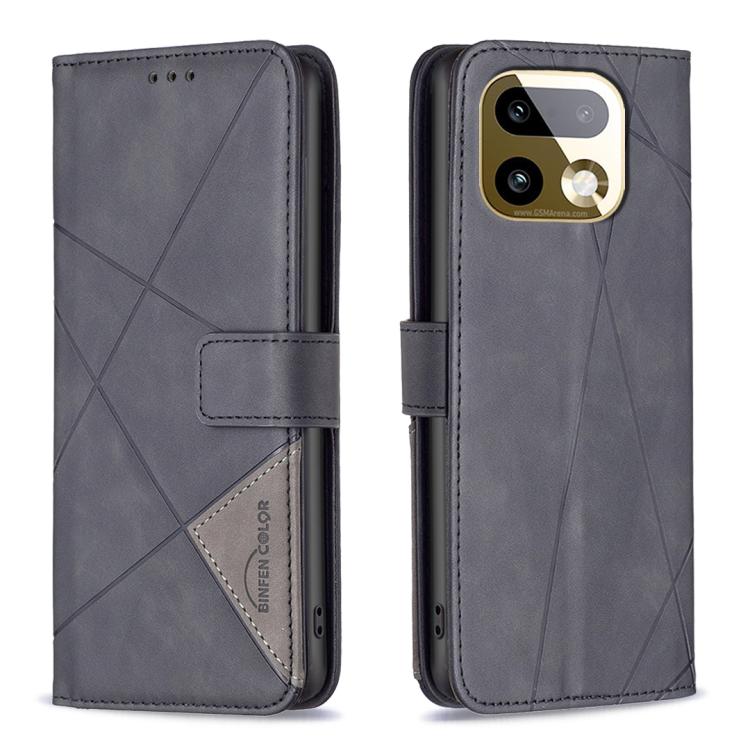Magnetic Buckle Rhombus Texture Leather Phone Case, For Realme 16T 5G, For Realme 16 5G, For Realme 16 Pro+ 5G, For Realme 16 Pro 5G, For Realme 15 Pro 5G, For Realme 15 5G, For Realme 14 5G Global, For Realme P3 Pro