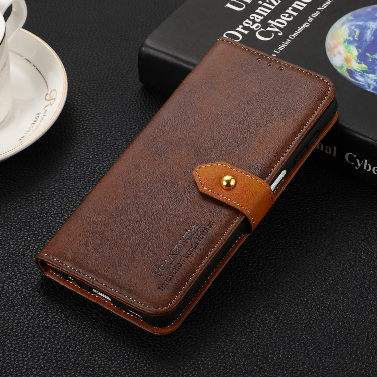 KHAZNEH Dual-color Cowhide Texture Flip Leather Phone Case, For OnePlus 12R / Ace 3, For OnePlus 12, For OnePlus Ace 2 Pro, For OnePlus Nord 3 / Ace 2V