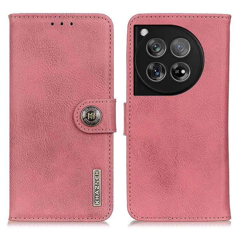 KHAZNEH Cowhide Texture Flip Leather Phone Case