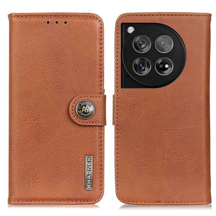 KHAZNEH Cowhide Texture Flip Leather Phone Case
