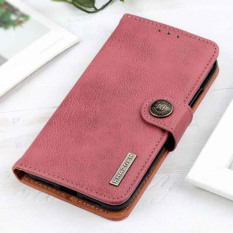 KHAZNEH Cowhide Texture Flip Leather Phone Case