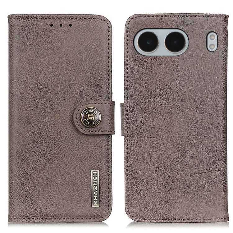 KHAZNEH Cowhide Texture Flip Leather Phone Case