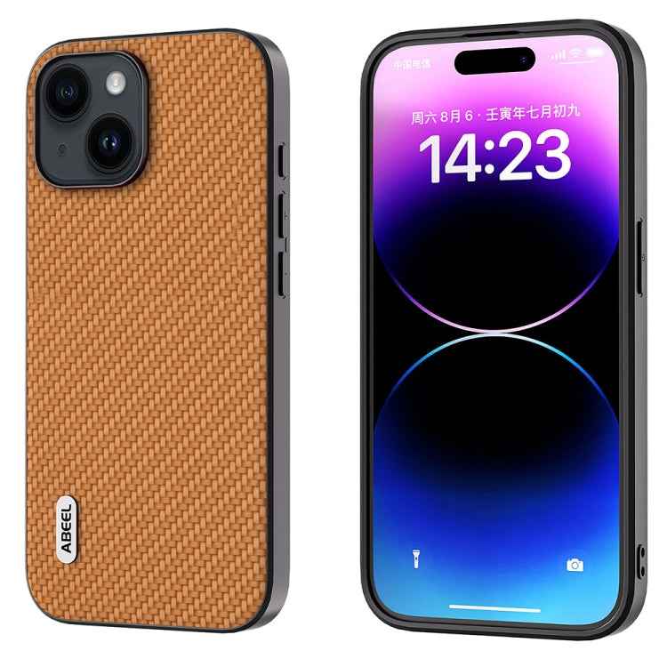 ABEEL Carbon Fiber Texture Protective Phone Case, For iPhone 14 Plus, For iPhone 14
