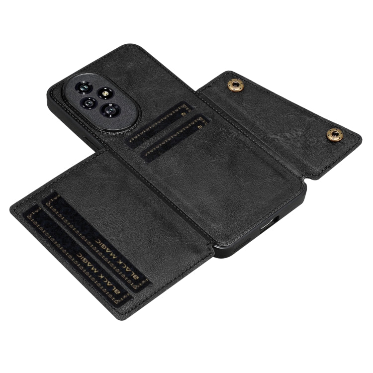Double Buckle Card Slots Magnetic Phone Case, For Honor 200, For Honor 200 Pro, For Honor 90 Pro, For Honor 90