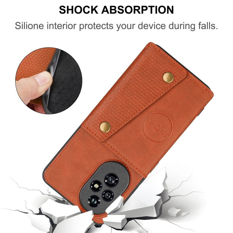 Double Buckle Card Slots Magnetic Phone Case, For Honor 200, For Honor 200 Pro, For Honor 90 Pro, For Honor 90