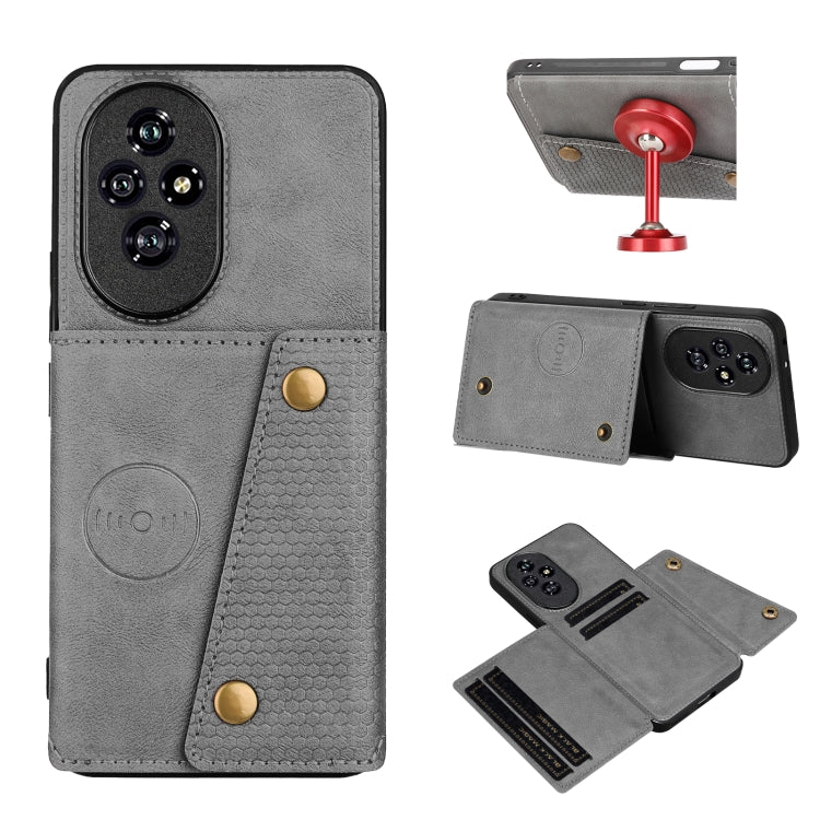 Double Buckle Card Slots Magnetic Phone Case, For Honor 200, For Honor 200 Pro, For Honor 90 Pro, For Honor 90
