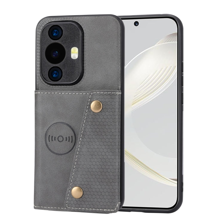 Double Buckle Card Slots Magnetic Phone Case, For Huawei Pura 70, For Huawei Mate 60, For Huawei Mate 60 Pro, For Huawei nova 11 Pro, For Huawei nova 11