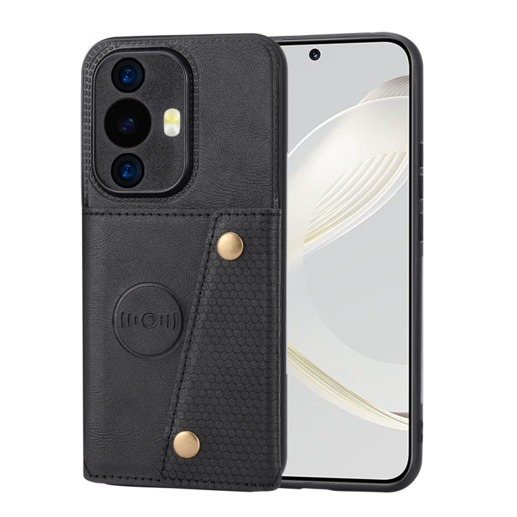 Double Buckle Card Slots Magnetic Phone Case, For Huawei Pura 70, For Huawei Mate 60, For Huawei Mate 60 Pro, For Huawei nova 11 Pro, For Huawei nova 11