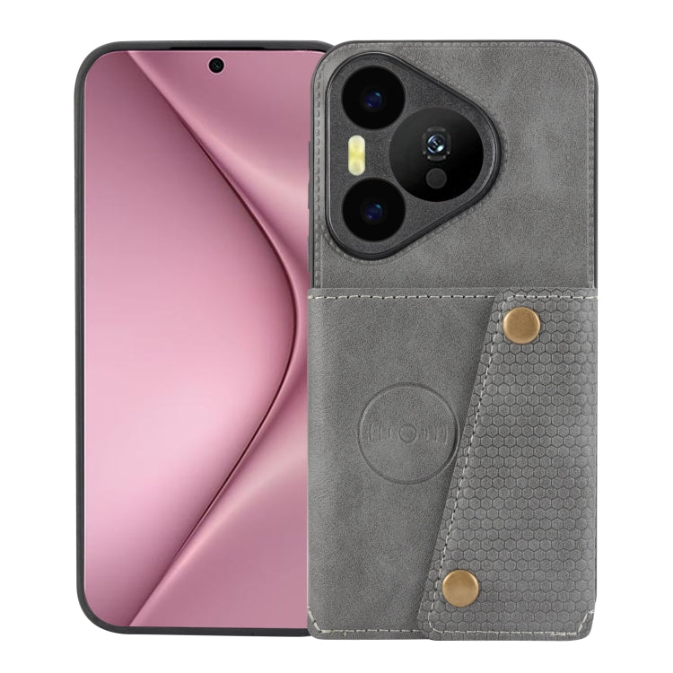 Double Buckle Card Slots Magnetic Phone Case, For Huawei Pura 70, For Huawei Mate 60, For Huawei Mate 60 Pro, For Huawei nova 11 Pro, For Huawei nova 11