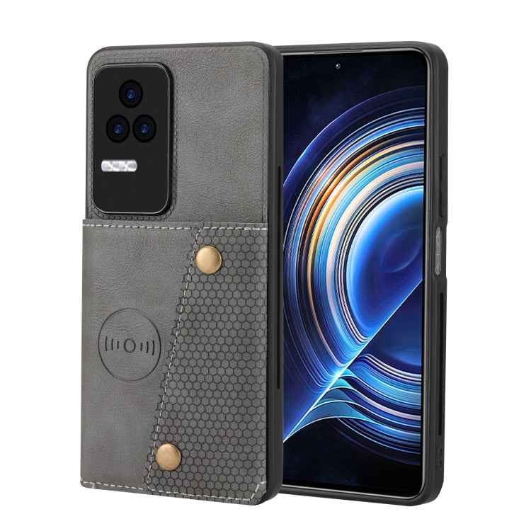 Double Buckle Card Slots Magnetic Phone Case, For Xiaomi Redmi Note 12 Turbo/Poco F5, For Xiaomi Redmi Note 12S 4G, For Xiaomi Redmi K40S / Poco F4
