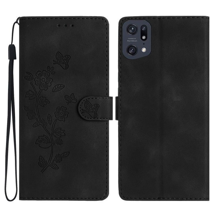 Flower Butterfly Embossing Pattern Leather Phone Case, For OPPO A98 5G, For OPPO A58, For OPPO A17, For OPPO Reno8 Lite 5G / Reno7 Z, For OPPO A57 2022 / A77 5G, For OPPO Reno8 Pro 5G, For OPPO Reno8 5G, For OPPO Find X5 Pro