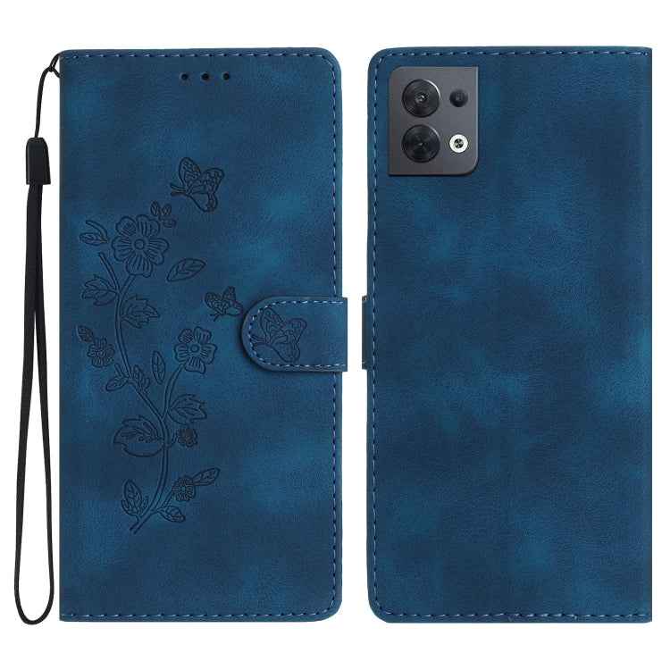 Flower Butterfly Embossing Pattern Leather Phone Case, For OPPO A98 5G, For OPPO A58, For OPPO A17, For OPPO Reno8 Lite 5G / Reno7 Z, For OPPO A57 2022 / A77 5G, For OPPO Reno8 Pro 5G, For OPPO Reno8 5G, For OPPO Find X5 Pro