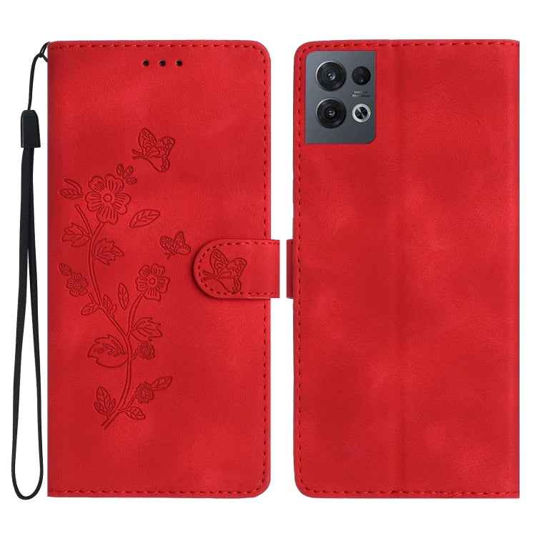 Flower Butterfly Embossing Pattern Leather Phone Case, For OPPO A98 5G, For OPPO A58, For OPPO A17, For OPPO Reno8 Lite 5G / Reno7 Z, For OPPO A57 2022 / A77 5G, For OPPO Reno8 Pro 5G, For OPPO Reno8 5G, For OPPO Find X5 Pro