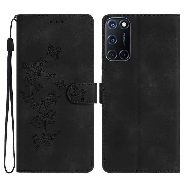 Flower Butterfly Embossing Pattern Leather Phone Case, For OPPO Find X5, For OPPO Find X5 Lite / Reno7 5G, For OPPO A36 / A76 / A96, For OPPO A94 5G, For OPPO A74 / A54 / A93 5G, For OPPO A52 / A72 / A92, For OPPO A79 5G