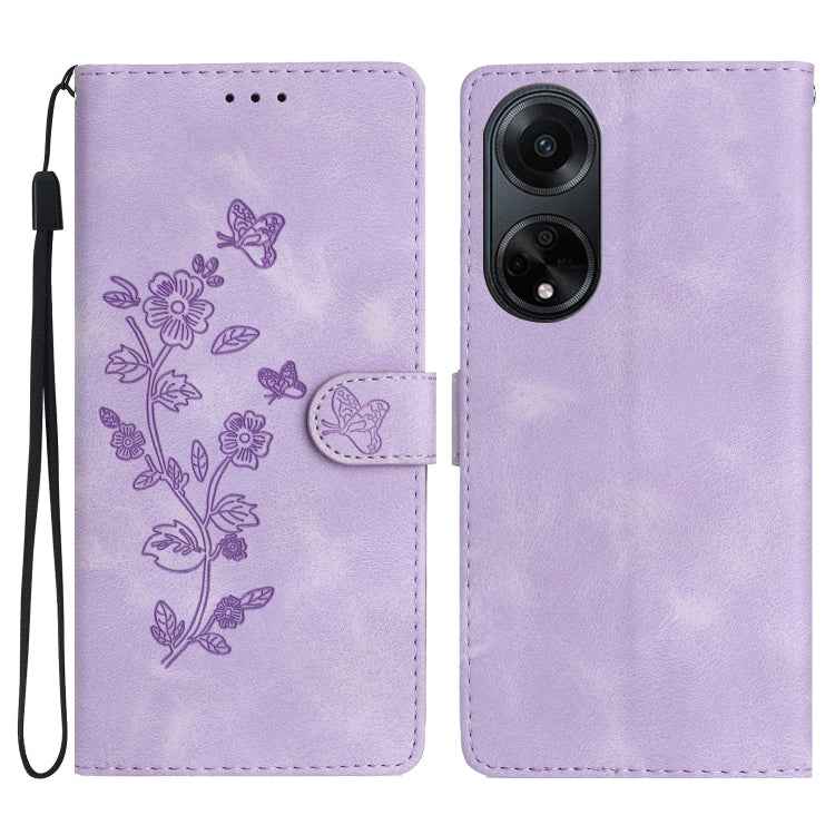 Flower Butterfly Embossing Pattern Leather Phone Case, For OPPO A98 5G, For OPPO A58, For OPPO A17, For OPPO Reno8 Lite 5G / Reno7 Z, For OPPO A57 2022 / A77 5G, For OPPO Reno8 Pro 5G, For OPPO Reno8 5G, For OPPO Find X5 Pro