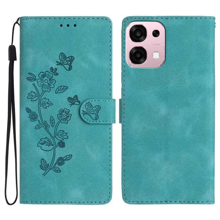 Flower Butterfly Embossing Pattern Leather Phone Case, For OPPO Reno15 5G Global, For OPPO Find X9, For OPPO A6 Pro 4G / 5G / F31 5G, For OPPO Find X9 Pro, For OPPO A18, For OPPO A38, For OPPO Reno10 5G / Reno10 Pro 5G Global, For OPPO A78