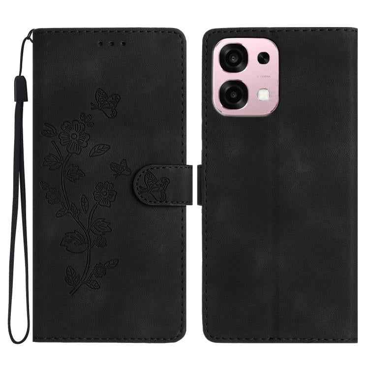 Flower Butterfly Embossing Pattern Leather Phone Case, For OPPO Reno15 5G Global, For OPPO Find X9, For OPPO A6 Pro 4G / 5G / F31 5G, For OPPO Find X9 Pro, For OPPO A18, For OPPO A38, For OPPO Reno10 5G / Reno10 Pro 5G Global, For OPPO A78