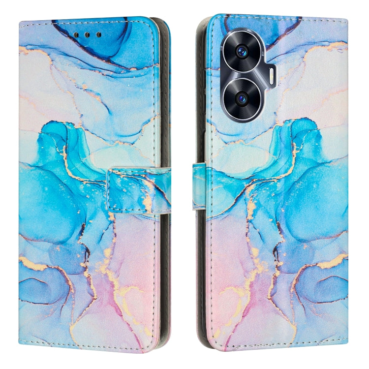 Painted Marble Pattern Leather Phone Case, For Realme 11 5G Global / 11X, For Realme C53/Narzo N53, For Realme 11, For Realme 11 Pro/11 Pro+, For Realme C65 4G Global, For Realme 9i 5G/V20 5G/V30t/V30, For Realme C55