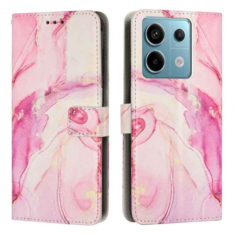 Painted Marble Pattern Leather Phone Case, For Redmi Note 13 Pro+, For Redmi Note 13 Pro 5G, For Redmi 12 4G / Redmi 12 5G / Note 12R, For Xiaomi Redmi Note 12 Turbo/Poco F5, For Xiaomi Redmi Note 12S 4G Global