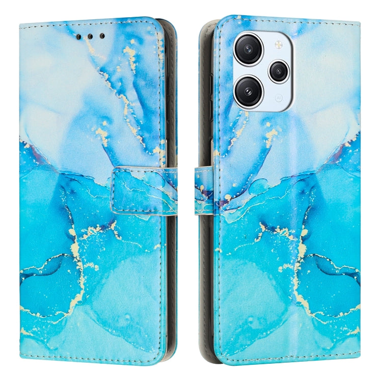 Painted Marble Pattern Leather Phone Case, For Redmi 12 4G / Redmi 12 5G / Note 12R, For Xiaomi Redmi Note 12 Turbo/Poco F5, For Xiaomi Redmi Note 12S 4G Global