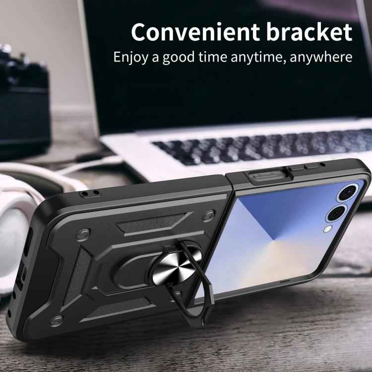 Armor Magnetic Bracket TPU+PC Phone Case, For Samsung Galaxy Z Flip7, For Samsung Galaxy Z Flip6 / Flip7 FE, For Samsung Galaxy Z Flip5