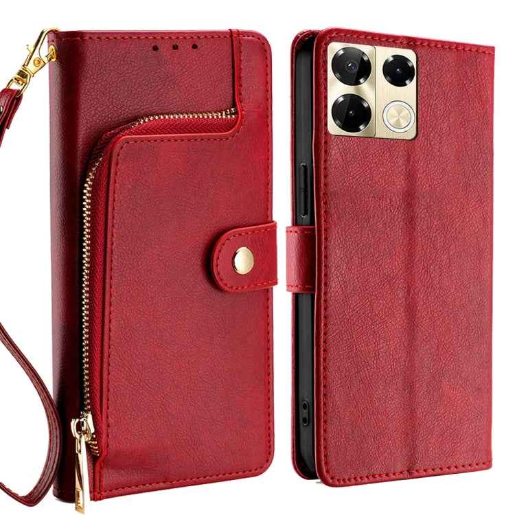 Zipper Bag Leather Phone Case, For Infinix Note 40 Pro 5G, For Infinix Note 40 Pro 4G, For Infinix Note 40 4G, For Infinix Hot 40i, For Infinix Smart 7 HD, For Infinix Note 30 VIP 5G, For Infinix Hot 30i 4G