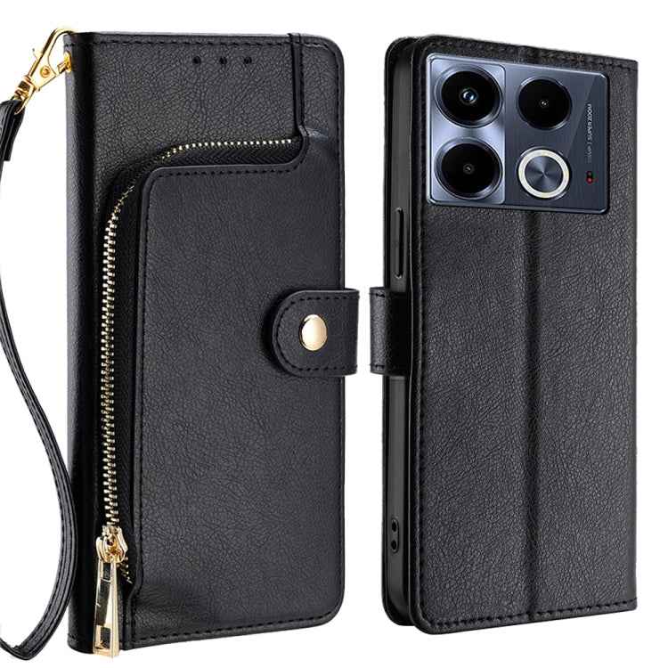 Zipper Bag Leather Phone Case, For Infinix Note 40 Pro 5G, For Infinix Note 40 Pro 4G, For Infinix Note 40 4G, For Infinix Hot 40i, For Infinix Smart 7 HD, For Infinix Note 30 VIP 5G, For Infinix Hot 30i 4G