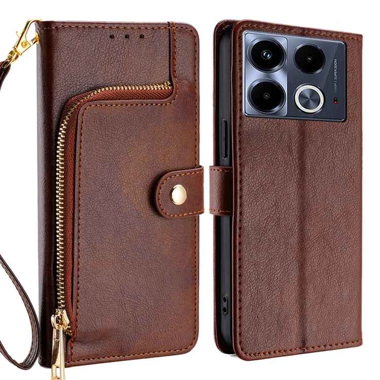 Zipper Bag Leather Phone Case, For Infinix Note 40 Pro 5G, For Infinix Note 40 Pro 4G, For Infinix Note 40 4G, For Infinix Hot 40i, For Infinix Smart 7 HD, For Infinix Note 30 VIP 5G, For Infinix Hot 30i 4G