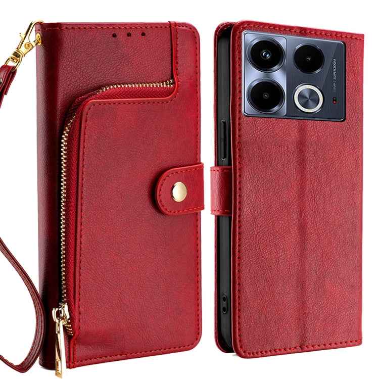 Zipper Bag Leather Phone Case, For Infinix Note 40 Pro 5G, For Infinix Note 40 Pro 4G, For Infinix Note 40 4G, For Infinix Hot 40i, For Infinix Smart 7 HD, For Infinix Note 30 VIP 5G, For Infinix Hot 30i 4G