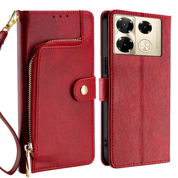 Zipper Bag Leather Phone Case, For Infinix Note 40 Pro 5G, For Infinix Note 40 Pro 4G, For Infinix Note 40 4G, For Infinix Hot 40i, For Infinix Smart 7 HD, For Infinix Note 30 VIP 5G, For Infinix Hot 30i 4G