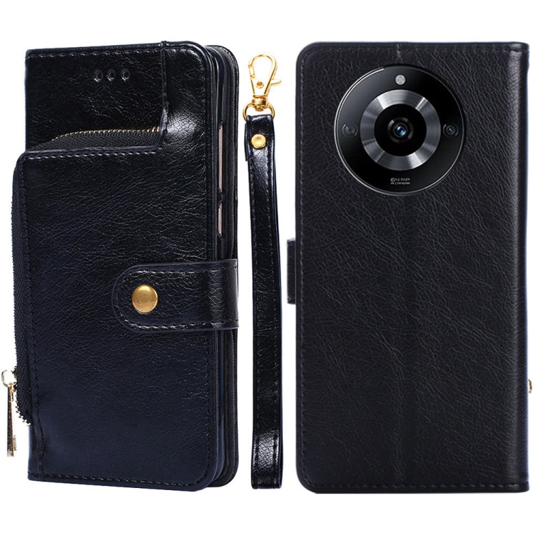 Zipper Bag Leather Phone Case, For Realme GT Neo6 SE, For Realme 12 5G, For Realme 12+ 5G, For Realme 12 Pro 5G, For Realme GT5 Pro 5G, For Realme 11 5G, For Realme 11 Pro / 11 Pro+ 5G, For Realme C65 4G