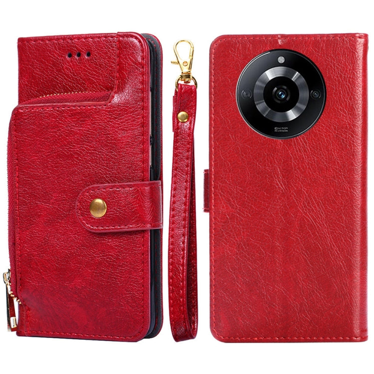 Zipper Bag Leather Phone Case, For Realme GT Neo6 SE, For Realme 12 5G, For Realme 12+ 5G, For Realme 12 Pro 5G, For Realme GT5 Pro 5G, For Realme 11 5G, For Realme 11 Pro / 11 Pro+ 5G, For Realme C65 4G