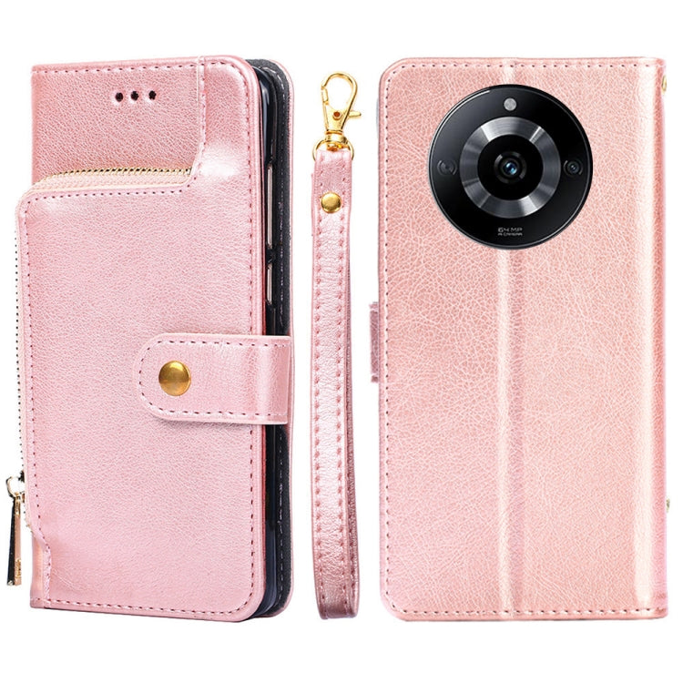 Zipper Bag Leather Phone Case, For Realme GT Neo6 SE, For Realme 12 5G, For Realme 12+ 5G, For Realme 12 Pro 5G, For Realme GT5 Pro 5G, For Realme 11 5G, For Realme 11 Pro / 11 Pro+ 5G, For Realme C65 4G