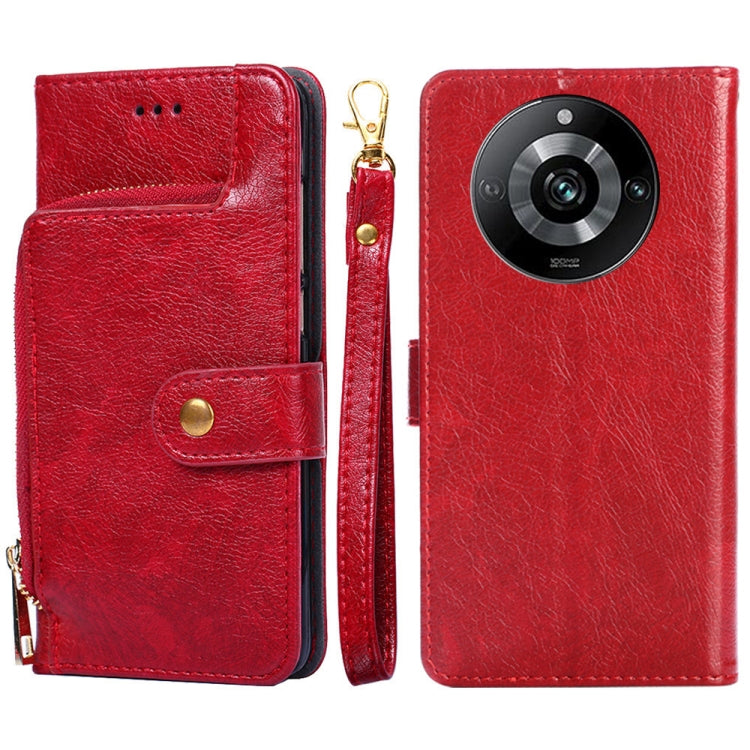 Zipper Bag Leather Phone Case, For Realme GT Neo6 SE, For Realme 12 5G, For Realme 12+ 5G, For Realme 12 Pro 5G, For Realme GT5 Pro 5G, For Realme 11 5G, For Realme 11 Pro / 11 Pro+ 5G, For Realme C65 4G