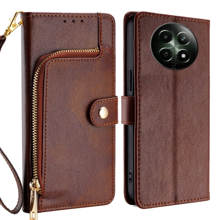 Zipper Bag Leather Phone Case, For Realme GT Neo6 SE, For Realme 12 5G, For Realme 12+ 5G, For Realme 12 Pro 5G, For Realme GT5 Pro 5G, For Realme 11 5G, For Realme 11 Pro / 11 Pro+ 5G, For Realme C65 4G