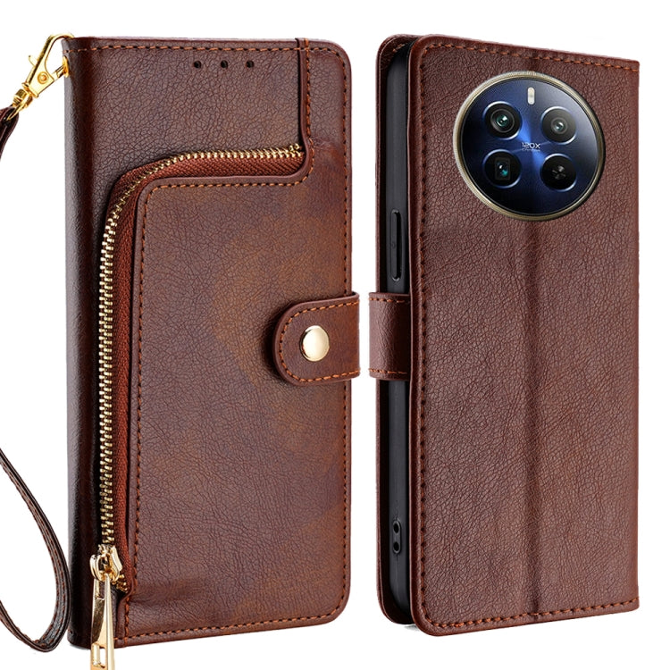 Zipper Bag Leather Phone Case, For Realme GT Neo6 SE, For Realme 12 5G, For Realme 12+ 5G, For Realme 12 Pro 5G, For Realme GT5 Pro 5G, For Realme 11 5G, For Realme 11 Pro / 11 Pro+ 5G, For Realme C65 4G