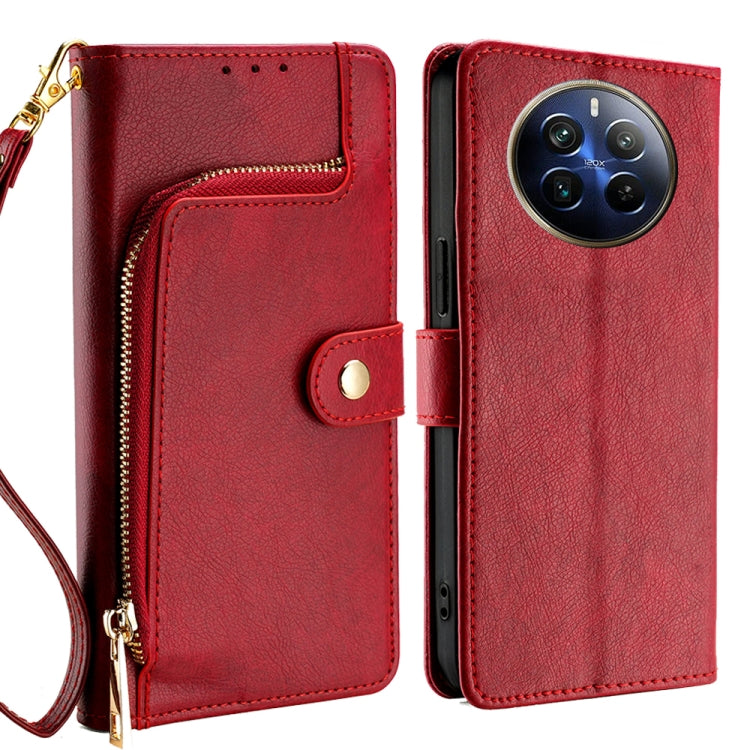 Zipper Bag Leather Phone Case, For Realme GT Neo6 SE, For Realme 12 5G, For Realme 12+ 5G, For Realme 12 Pro 5G, For Realme GT5 Pro 5G, For Realme 11 5G, For Realme 11 Pro / 11 Pro+ 5G, For Realme C65 4G