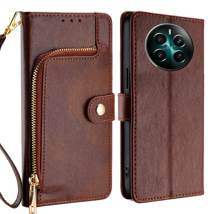 Zipper Bag Leather Phone Case, For Realme GT Neo6 SE, For Realme 12 5G, For Realme 12+ 5G, For Realme 12 Pro 5G, For Realme GT5 Pro 5G, For Realme 11 5G, For Realme 11 Pro / 11 Pro+ 5G, For Realme C65 4G