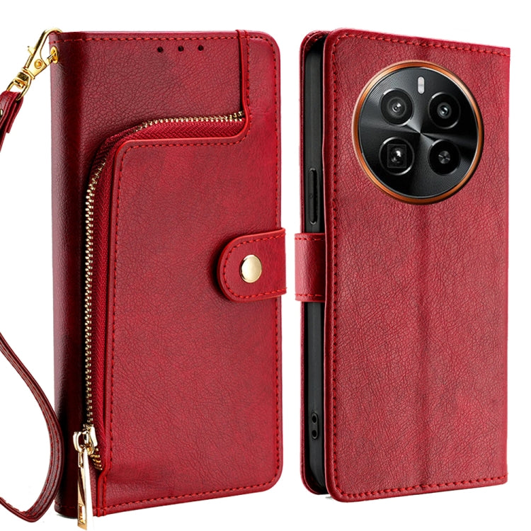 Zipper Bag Leather Phone Case, For Realme GT Neo6 SE, For Realme 12 5G, For Realme 12+ 5G, For Realme 12 Pro 5G, For Realme GT5 Pro 5G, For Realme 11 5G, For Realme 11 Pro / 11 Pro+ 5G, For Realme C65 4G
